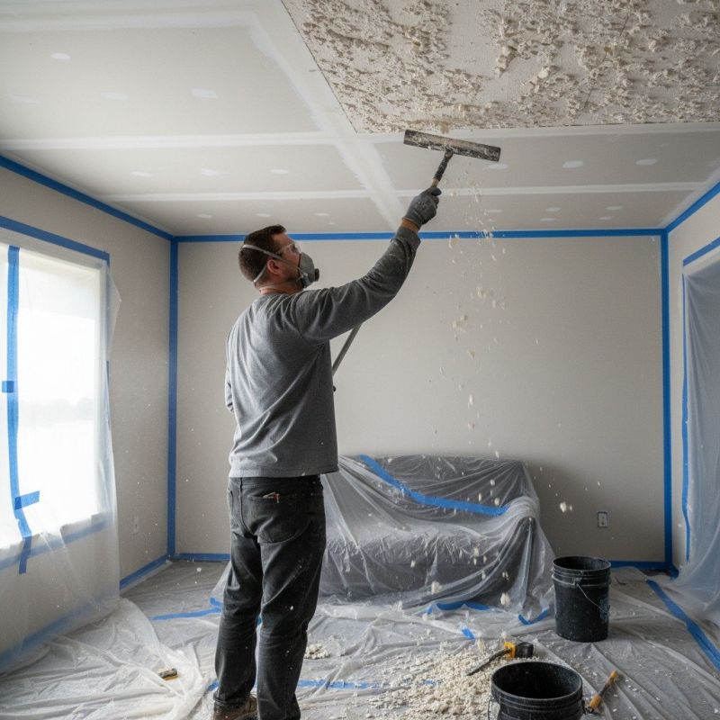 Knockdown Ceiling Removal in Georgetown, TX